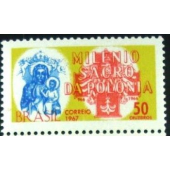 Selo postal do Brasil de 1967 N.S. Chestocova M