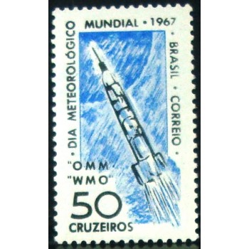 Selo postal do Brasil de 1967 Dia do Meteorógico M