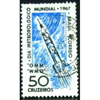 Imagem similar à do selo postal do Brasil de 1967 Dia do Meteorógico U