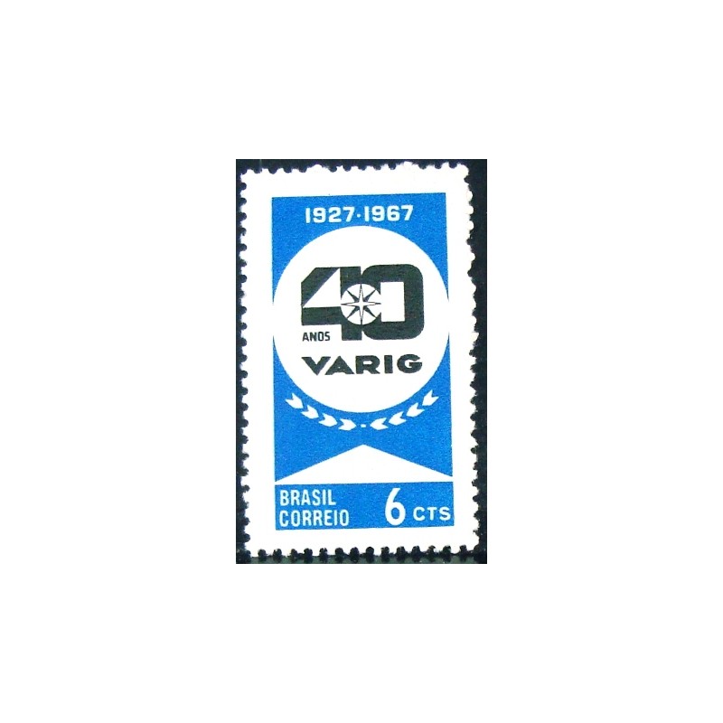 Selo postal do Brasil de 1967 VARIG M