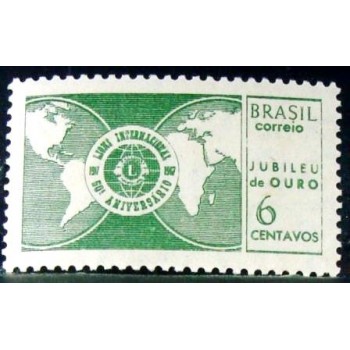 Selo postal do Brasil de 1967 Lions Club M