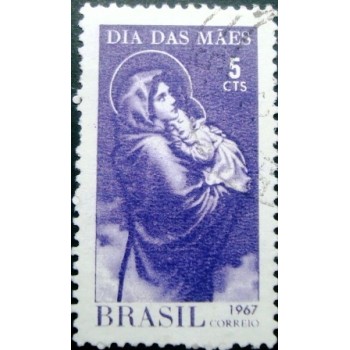 Imagem similar à do selo postal do Brasil de 1967 La Madonnina U