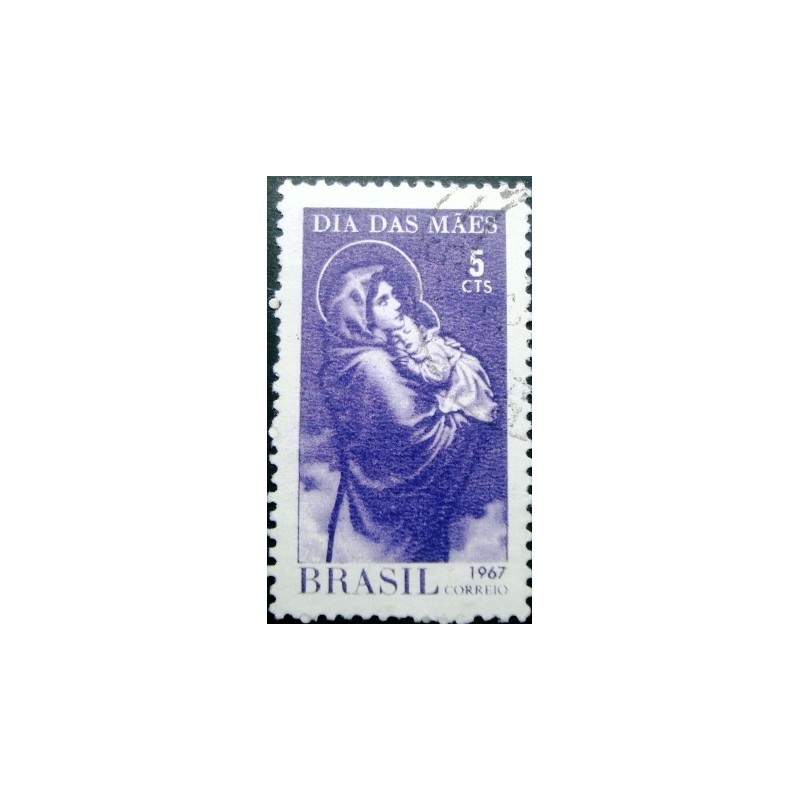 Imagem similar à do selo postal do Brasil de 1967 La Madonnina U