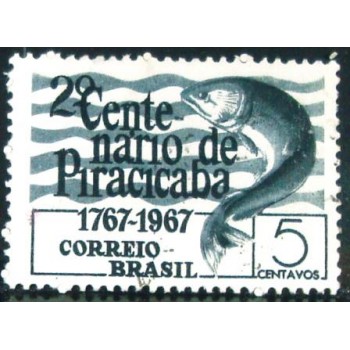 Imagem similar á do selo postal do Brasil de 1967 Rio de Piracicaba U