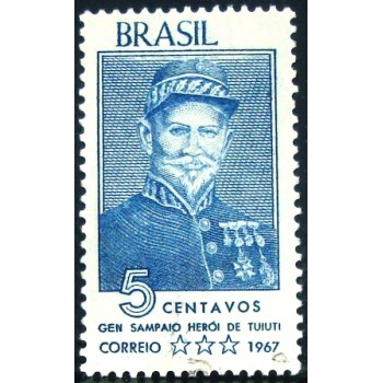 Selo postal do Brasil de 1967 Gal. Antonio de Sampaio N