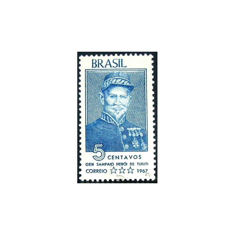 Selo postal do Brasil de 1967 Gal. Antonio de Sampaio N