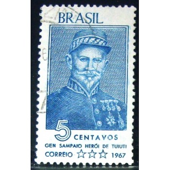 Imagem similar á do selo postal do Brasil de 1967 Gal. Antonio de Sampaio U