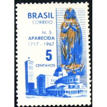 Selo postal do Brasil de 1967 N.S.Aparecida M