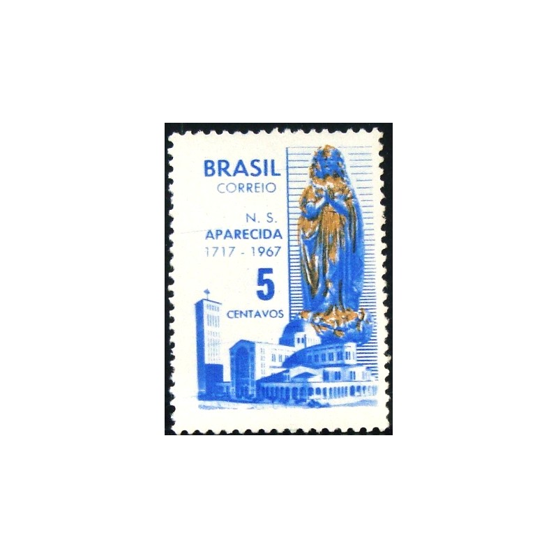 Selo postal do Brasil de 1967 N.S.Aparecida M