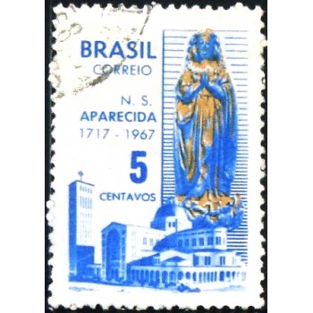 Imagem similar à do selo postal do Brasil de 1967 N.S.Aparecida U