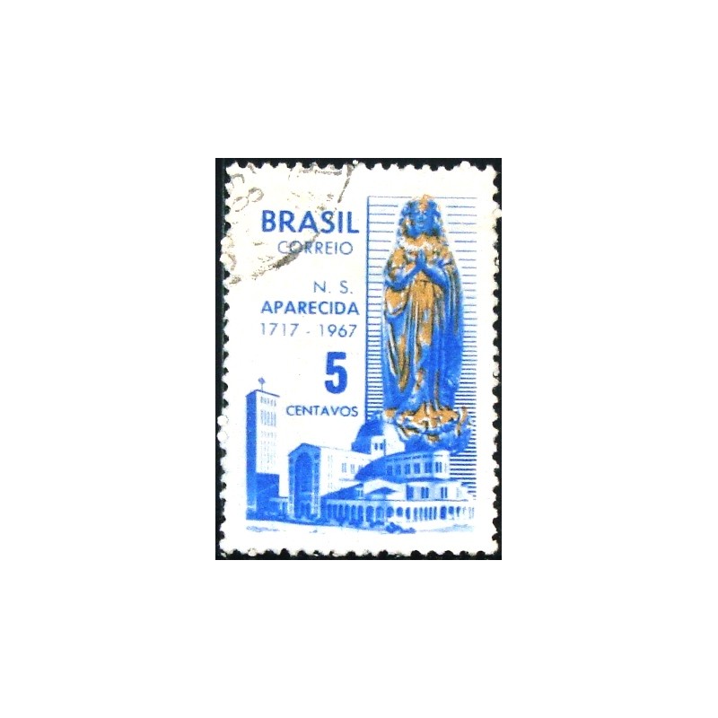 Imagem similar à do selo postal do Brasil de 1967 N.S.Aparecida U