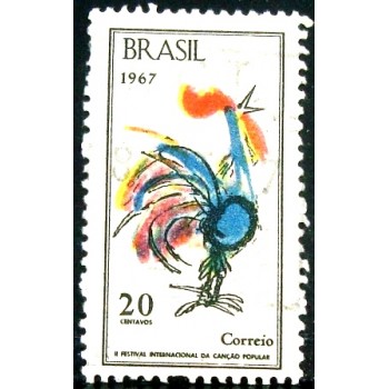 Imagem similar à do selo postal do Brasil de 1967 Festival da Canção U
