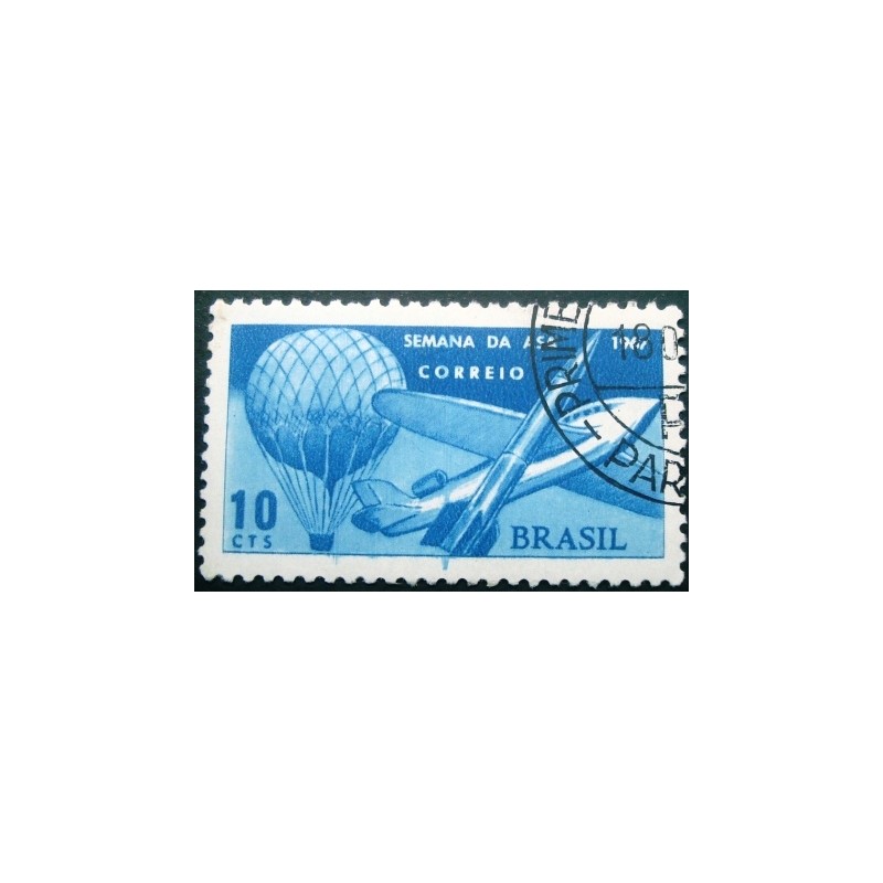Selo postal do Brasil de 1967 Semana da Asa M1D