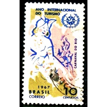 Imagem similar à do selo postal do Brasil de 1967 Ano do Turismo - C 584 U