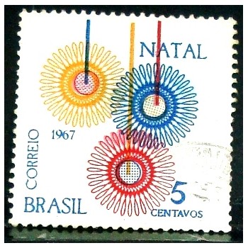 Imagem similar à do selo postal do Brasil de 1967 - Natal U