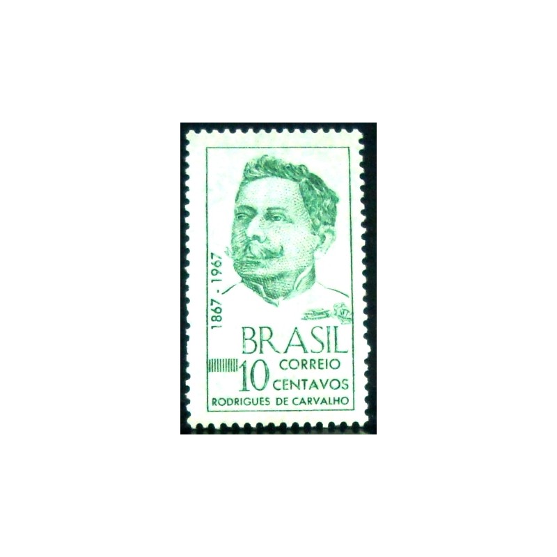 Selo postal do Brasil de 1967 Rodrigues de Carvalho M