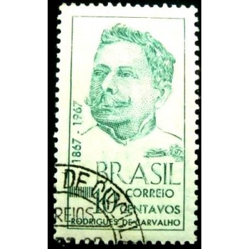 Selo postal do Brasil de 1967 Rodrigues de Carvalho M1D