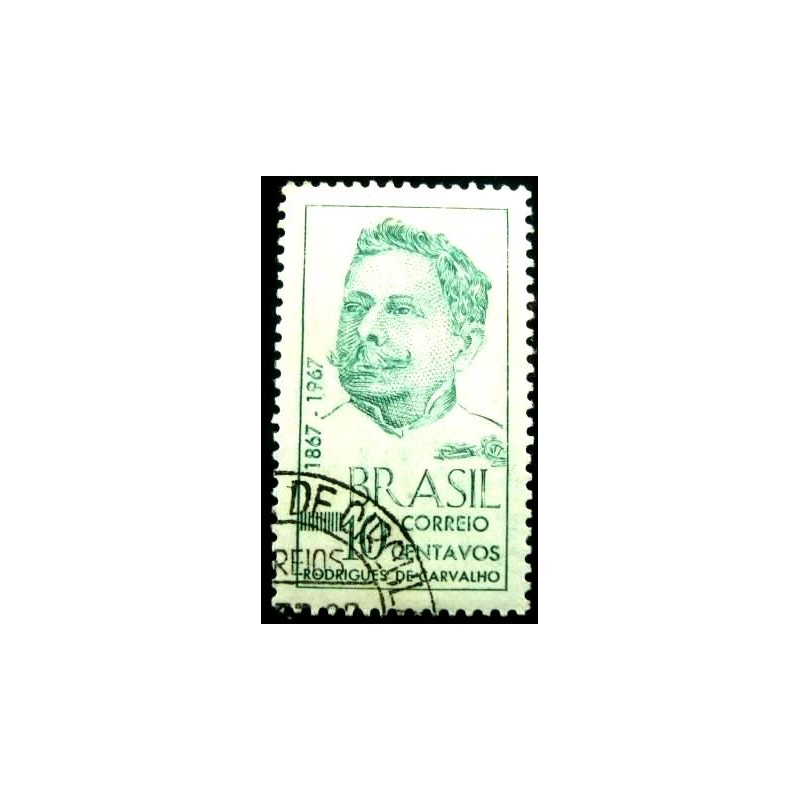 Selo postal do Brasil de 1967 Rodrigues de Carvalho M1D