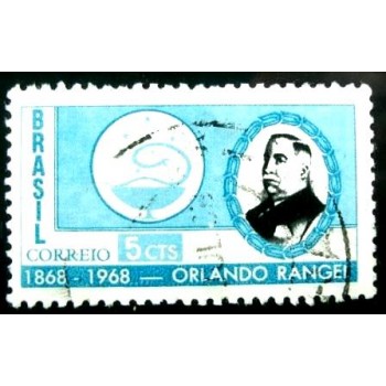 Imagem similar à do selo postal do Brasil de 1968 - Orlando Rangel U