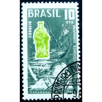 Selo postal do Brasil de 1968 Pesquisa Submarina M1D