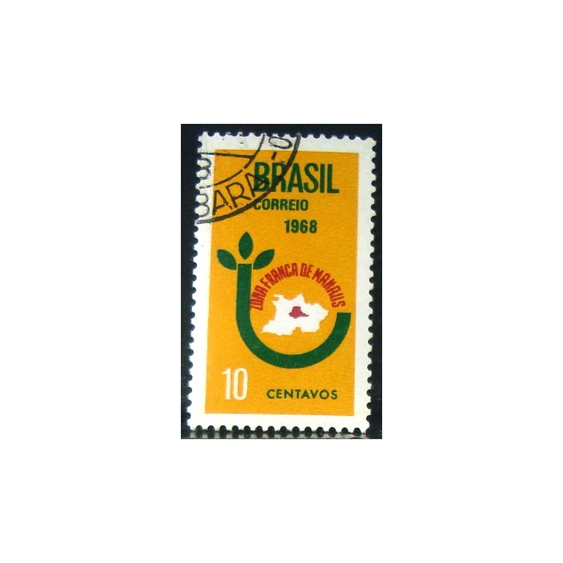 Selo postal do Brasil de 1968 Criação da Zona Franca M1D