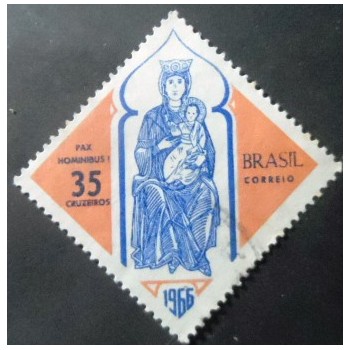 Imagem similar à do selo postal do Brasil de 1966 Jesus e Maria U