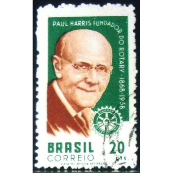 Imagem similar à do selo postal do Brasil de 1968 Paul Percy Harris U