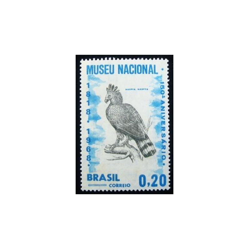 Imagem similar á do selo postal do Brasil de 1968 Museu Nacional U