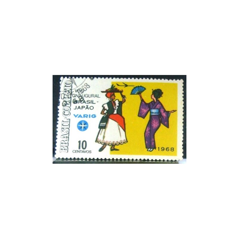 Selo Postal Comemorativo do Brasil de 1968 NCC