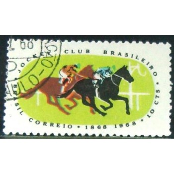 Selo postal do Brasil de 1968 Jockey Club NCC