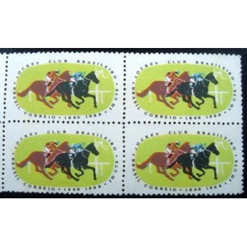 Quadra de selos postais do Brasil de 1968 Jockey Club