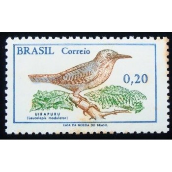 Selo postal do Brasil de 1968 Uirapuru N