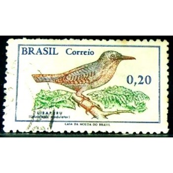 Imagem similar à do selo postal do Brasil de 1968 Uirapuru U