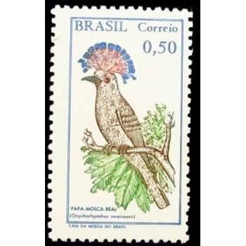 Selo postal Comemorativo do Brasil de 1968 Papa-mosca N