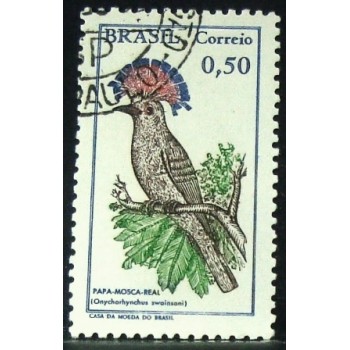 Selo postal do Brasil de 1968 Papa-mosca NCC