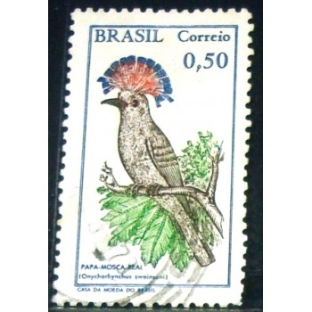 Selo postal Comemorativo do Brasil de 1968 Papa-mosca W