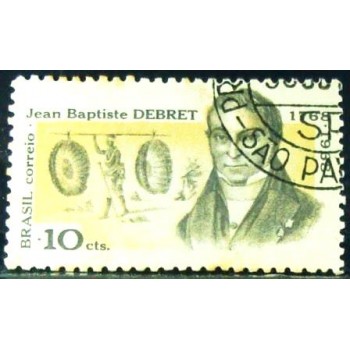 Selo postal do Brasil de 1968 Jean Baptiste Debret NCC