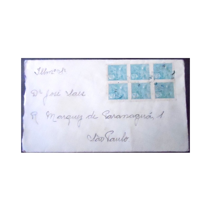 Imagem do envelope circulado em 1936 Araraquara x São Paulo