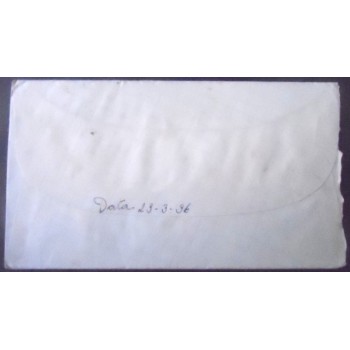 Imagem do verso do envelope circulado em 1936 Araraquara x São Paulo
