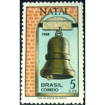 Selo Postal Comemorativo do Brasil de 1968 M