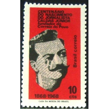 Selo postal do Brasil de 1968 Francisco V. Caldas Jr M