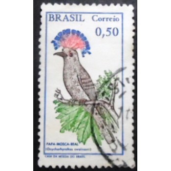 Selo postal do Brasil de 1968 Uirapuru U A