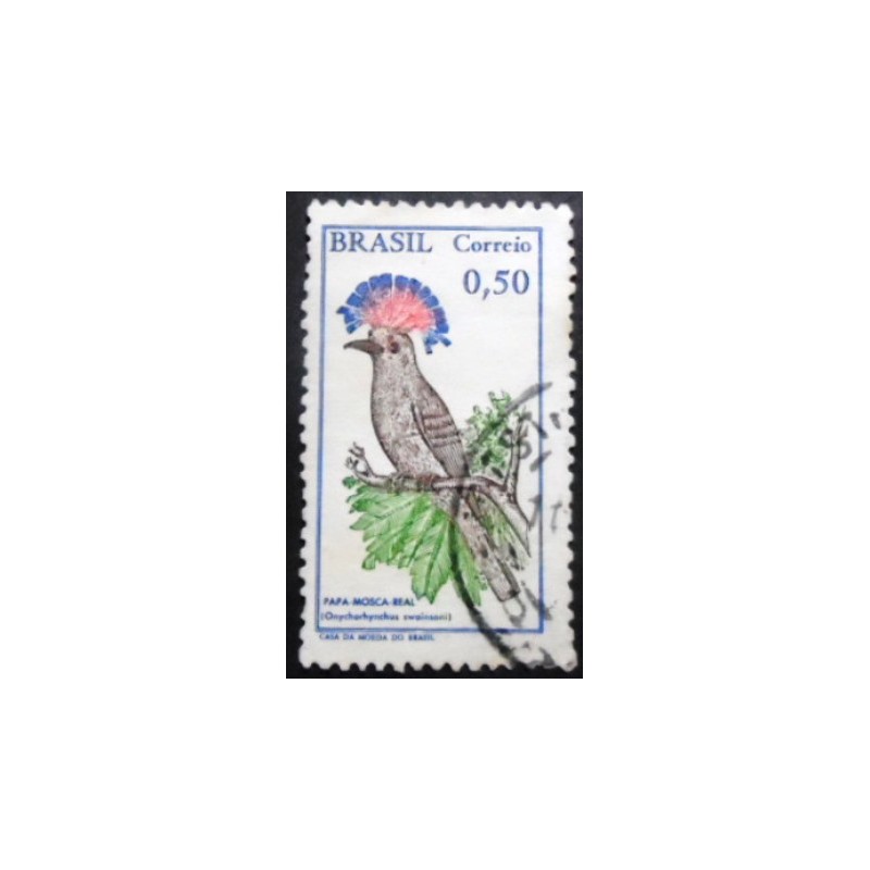 Selo postal do Brasil de 1968 Uirapuru U A