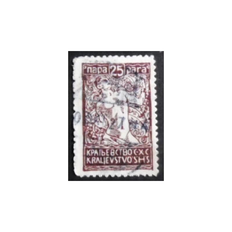 Imagem similar à do selo postal da Eslovênia de 1920 Chain Breaker 25 U