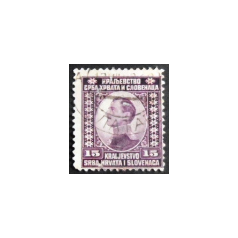 Selo postal do Estado dos Eslovenos de 1921 Crown Prince Alexander 15