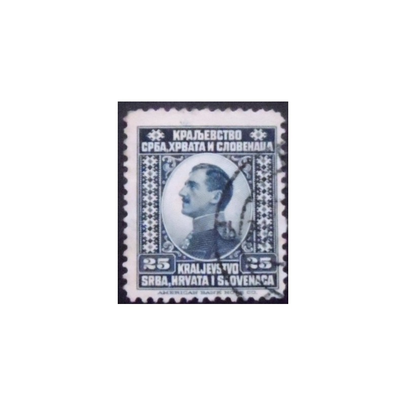 Selo postal do Estado dos Eslovenos de 1921 Crown Prince Alexander 25