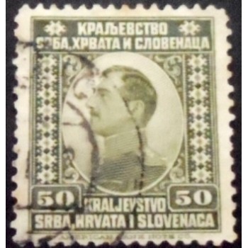 Selo postal do Estado dos Eslovenos de 1921 Crown Prince Alexander 50