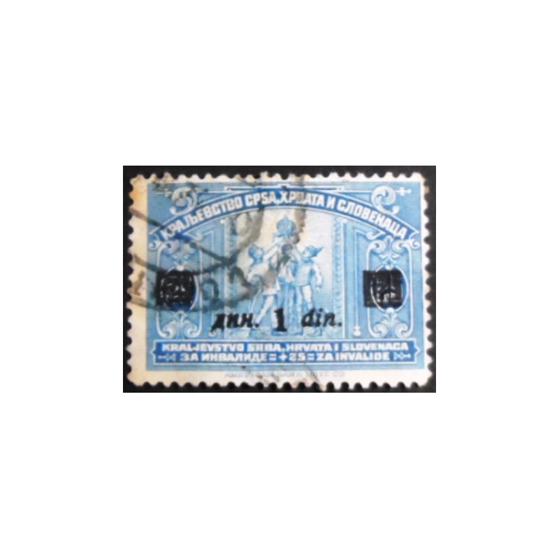 Selo postal do Estado os Eslovenos de 1922 Crown overprint 1