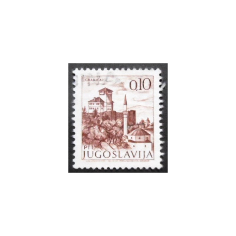 Selo postal da Iugoslávia de 1972 Old Town Gradacac