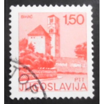 Selo postal da Iugoslávia de 1976 Church Bihac